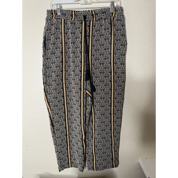 Anthropologie DOLAN Collection Amadi Pants Patterned Pull On Tassels Crop Sz M - Picture 4 of 10